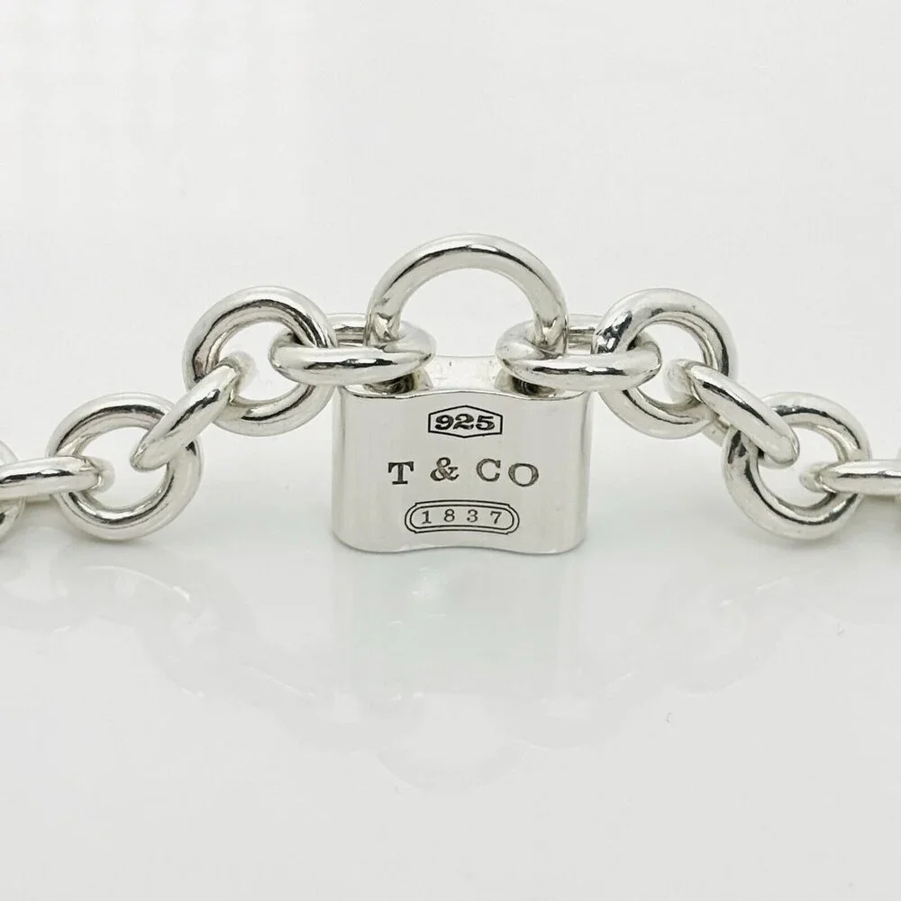Tiffany & Co 1837 Padlock Rolo Chain Necklace in Sterling Silver - Picture 2 of 9
